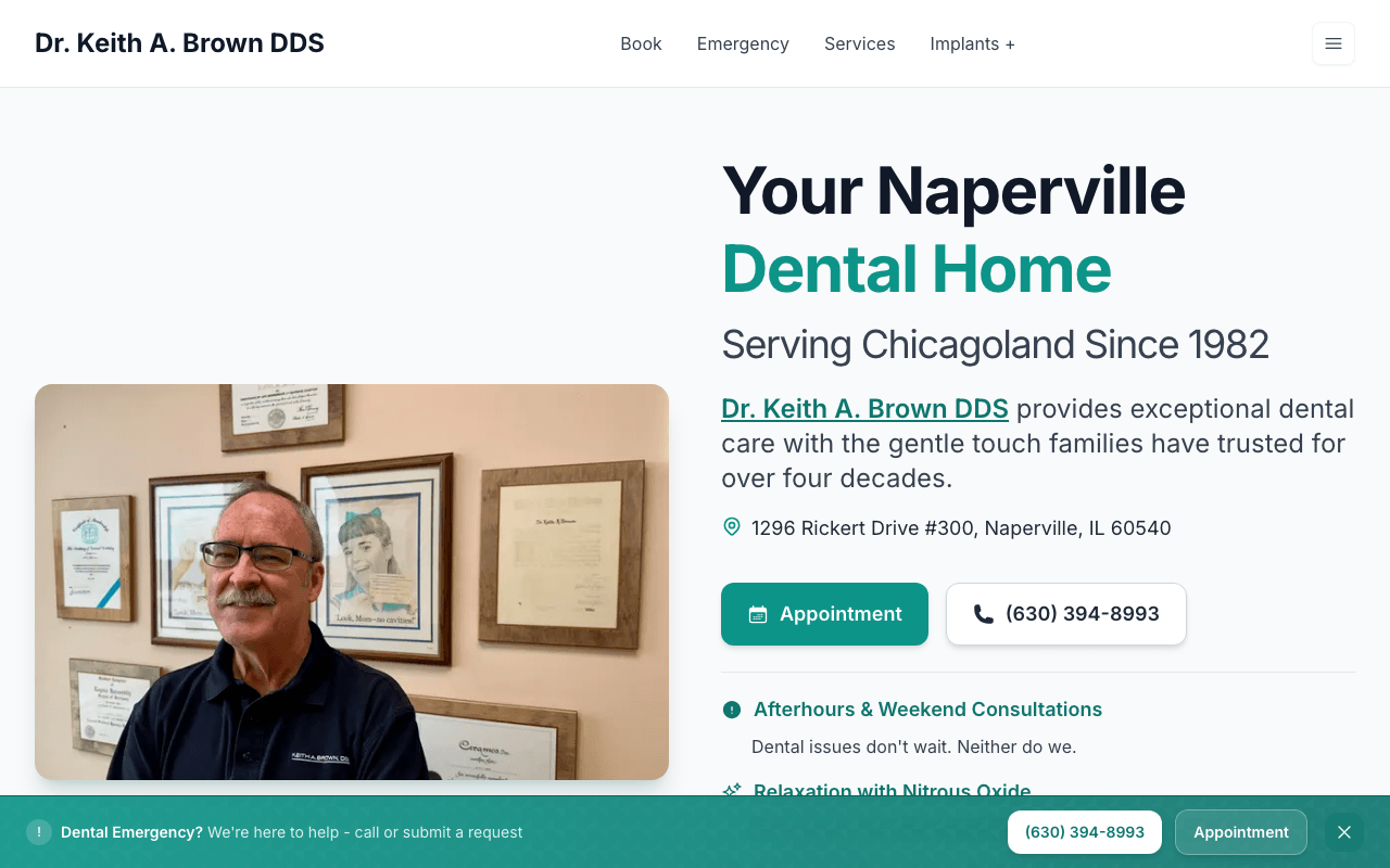Keith Brown DDS screenshot