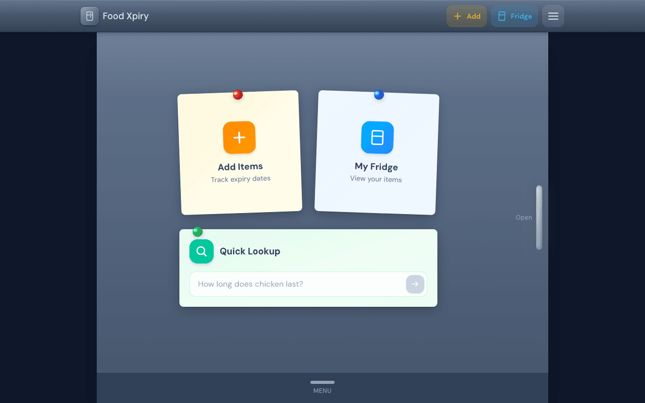 Food Xpiry desktop screenshot