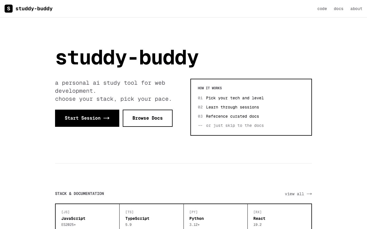 StuddyBuddy desktop screenshot